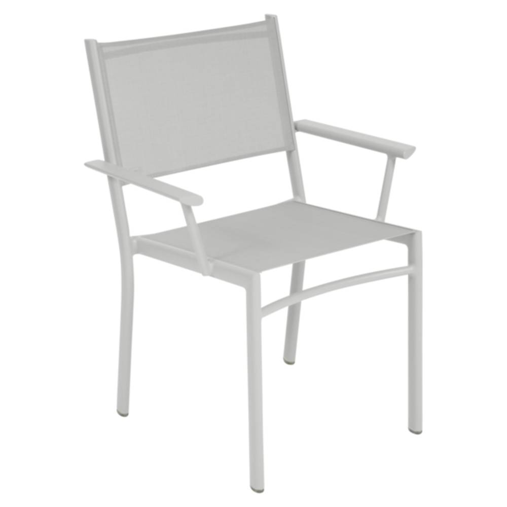 Fermob - Fauteuil de Jardin alu textilène gris argile Costa Fermob