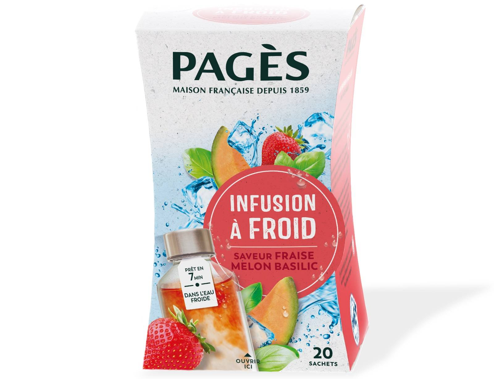 Pages - Infusión en frío fresa melón & albahaca x20 - Pagès