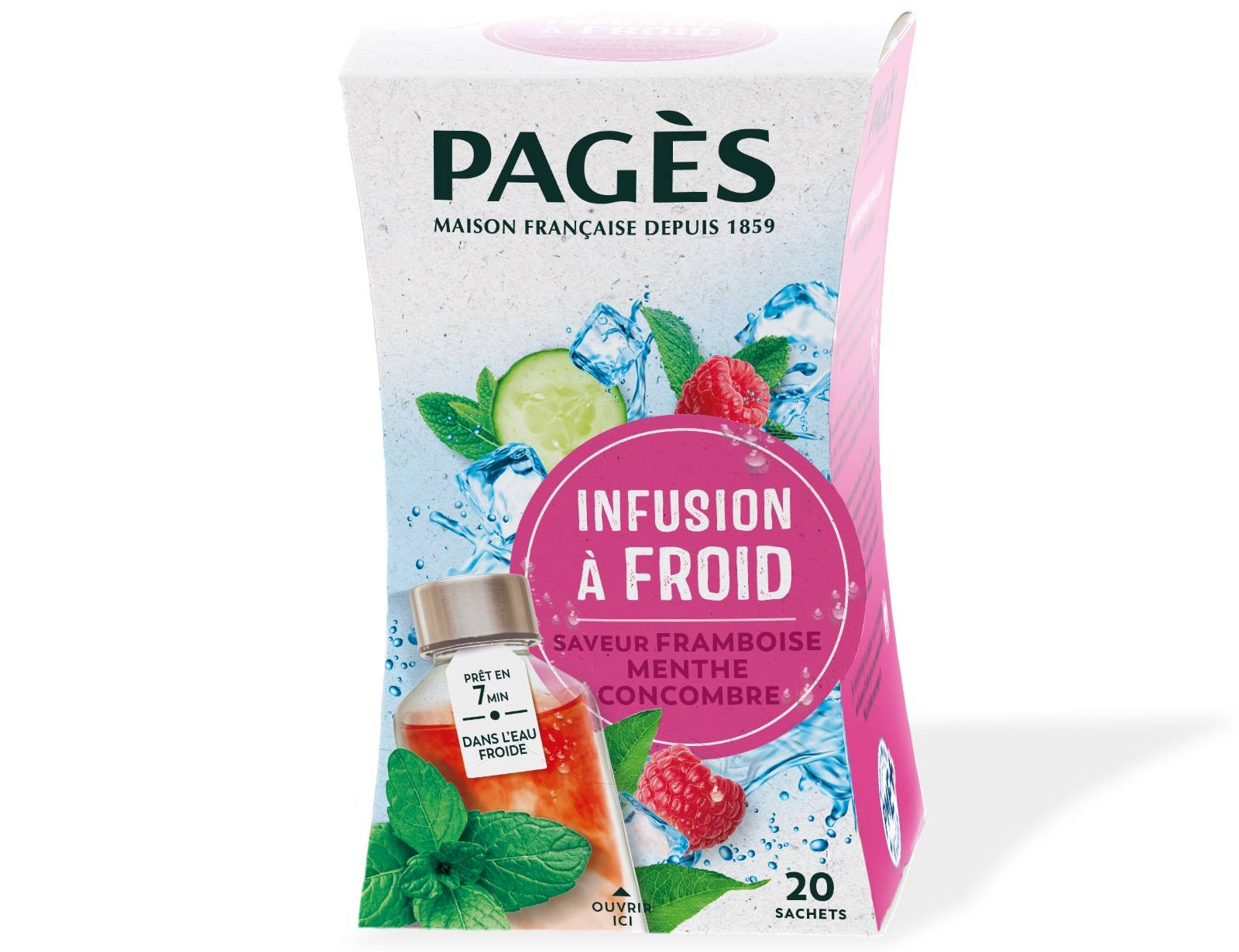 Pages - Infusión en frío frambuesa menta & pepino x20 - Pagès