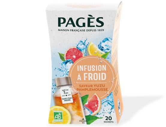 Pages - Infusion à froid BIO yuzu &pamplemousse x20 - Pagès - Image 1