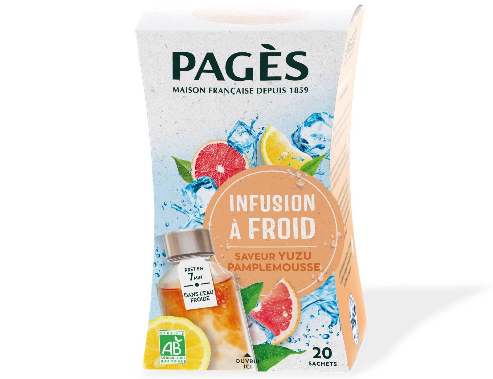 Pages - Infusion à froid BIO yuzu &pamplemousse x20 - Pagès - Imagen 1