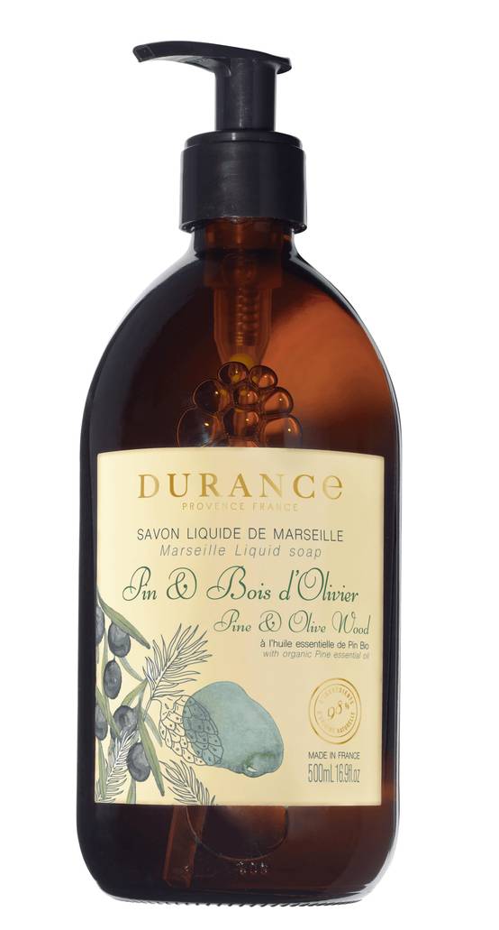 Durance - Savon liquide Pin Bois d'Olivier 500 mL - Image 1