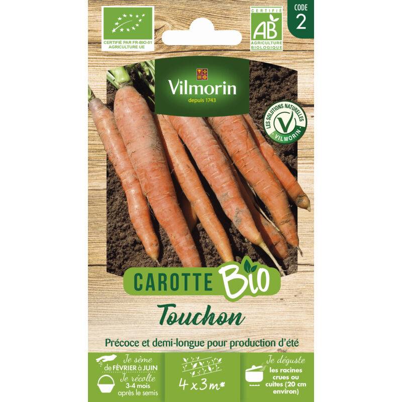 Vilmorin - Carotte Touchon Bio série 2 sachet graines 4 g - Vilmorin - Image 1