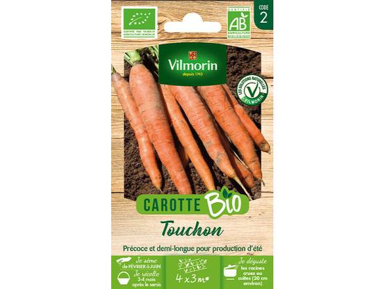 Vilmorin - Carotte Touchon Bio série 2 sachet graines 4 g - Vilmorin - Image 3