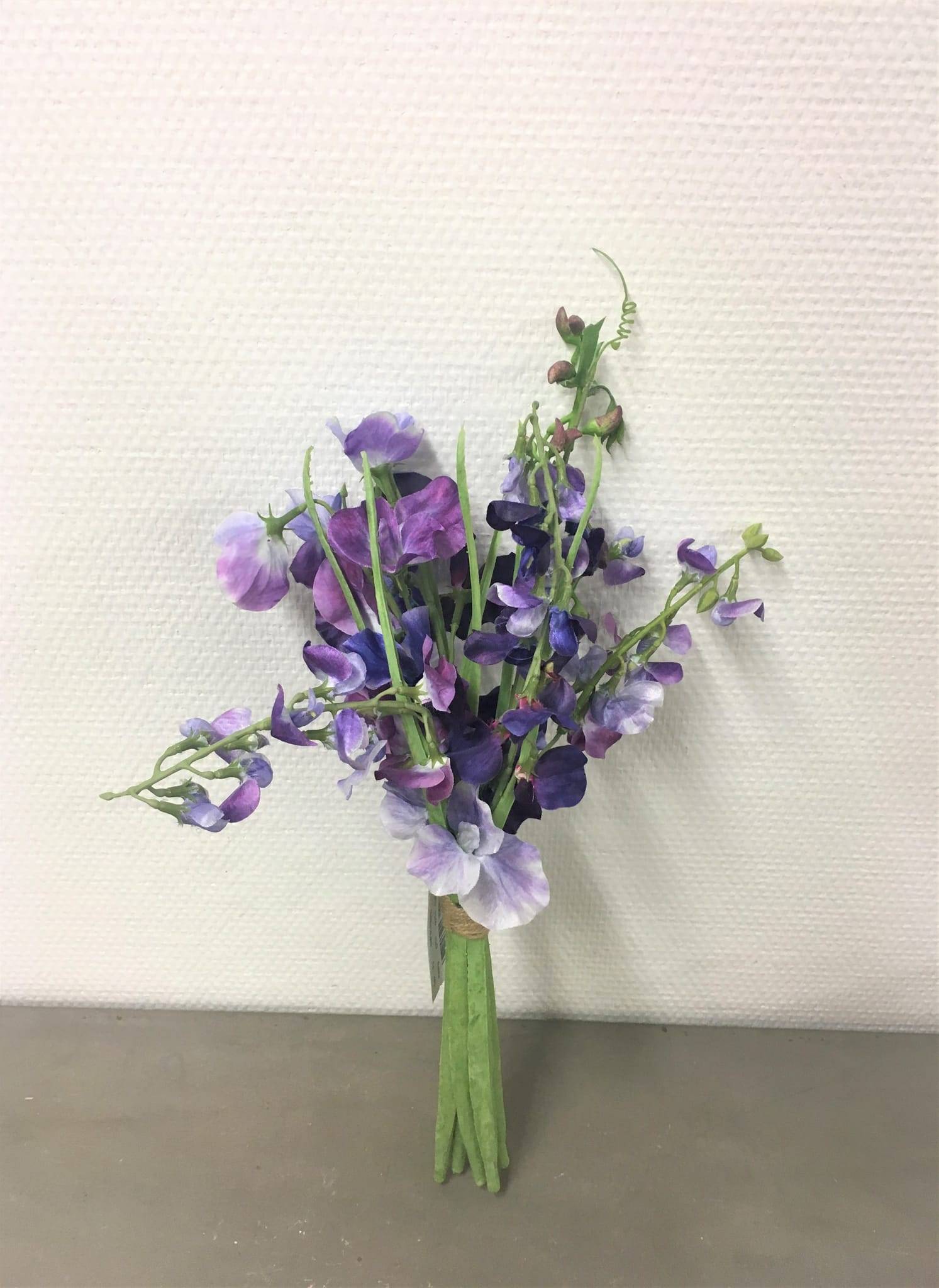 Bouquet pois de senteur violet artificiel 42 cm