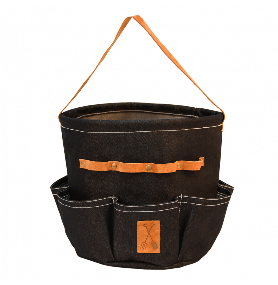 Esschert Design - Sac À Outils Rond Denim Bleu - Image 1