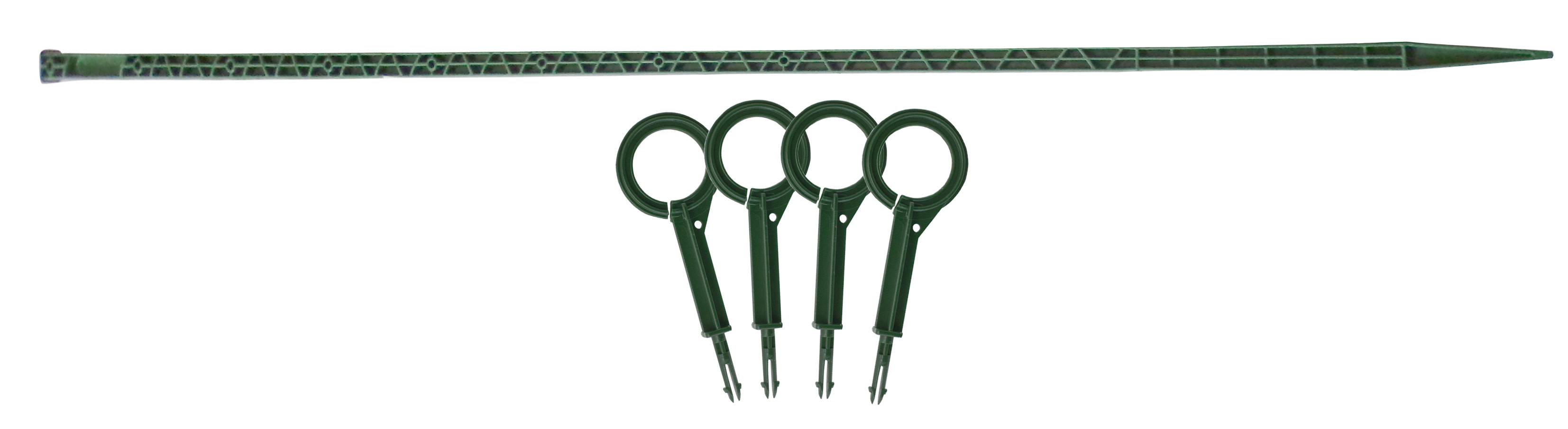 Tuteur plastique vert + 4 attaches - MIKADO - Imagen 6