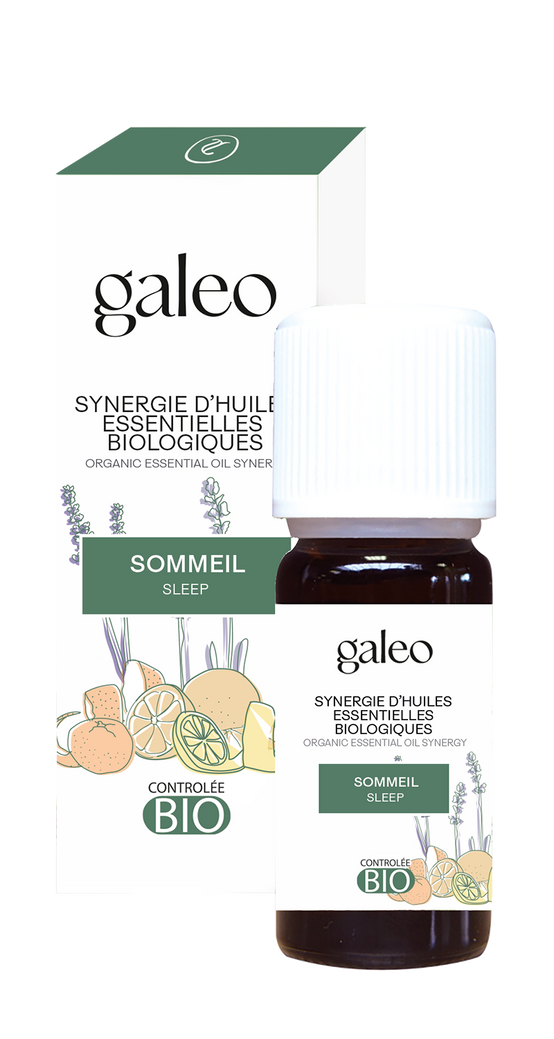 Galeo - Synergie sommeil 100% bio huiles essentielles Ø.2,7 x H.7 cm