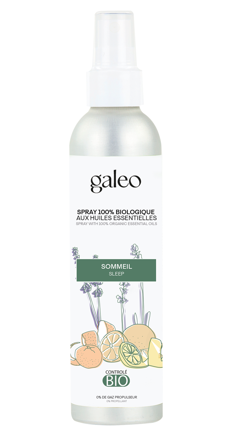 Galeo - Galeo - Spray bio sommeil huiles essentielles Ø.4,5 x H.20 cm