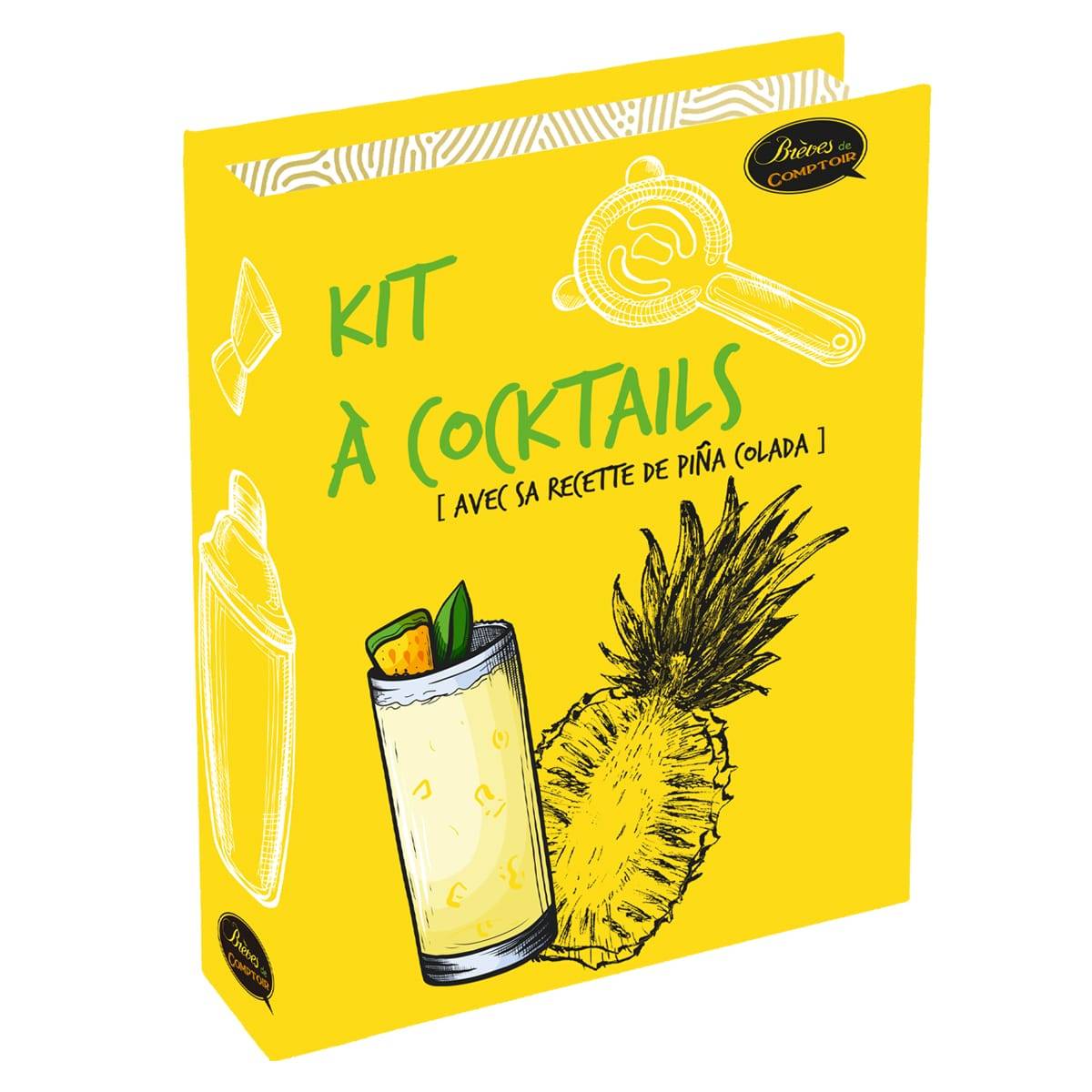 Kit à cocktails métal coffret cadeau Pina Colada