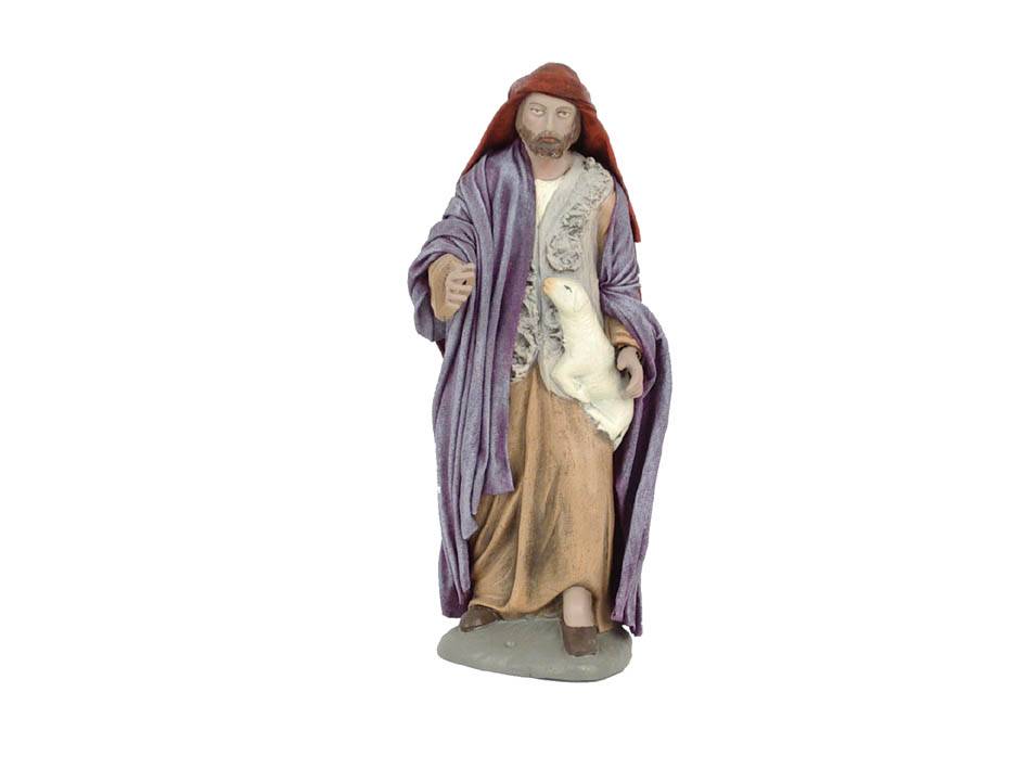 Oliver - Berger avec Mouton 14cm Terre Cuite