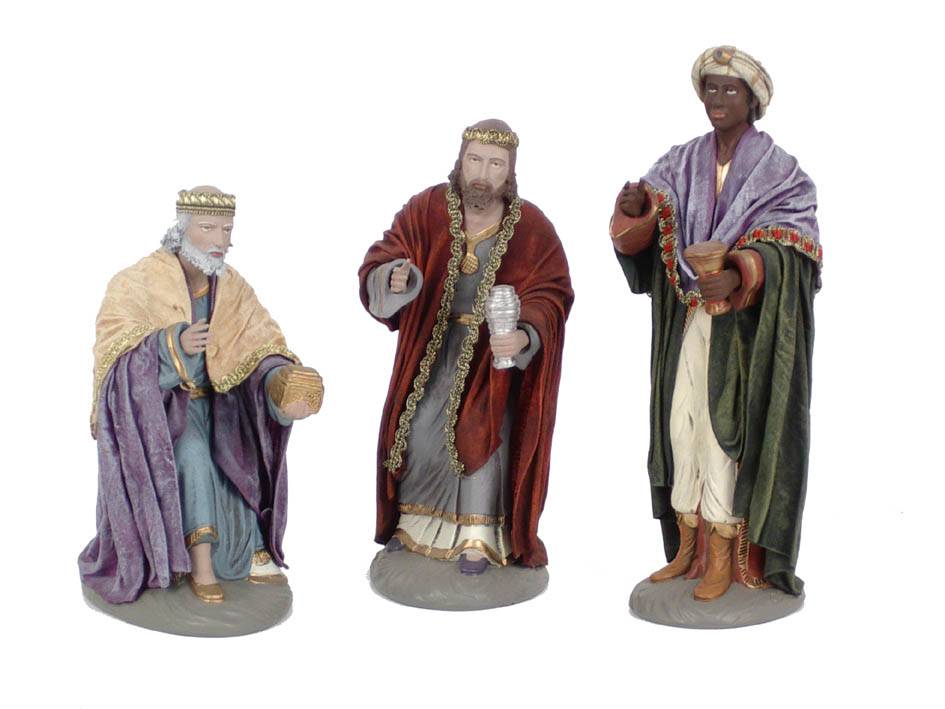 Oliver - Set de 3 Rois Mages 14 cm Terre Cuite