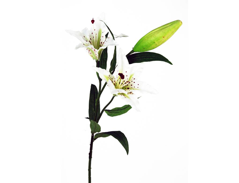 NONAME - Sardeco - Tige de lys tigré artificiel rose H.75 cm