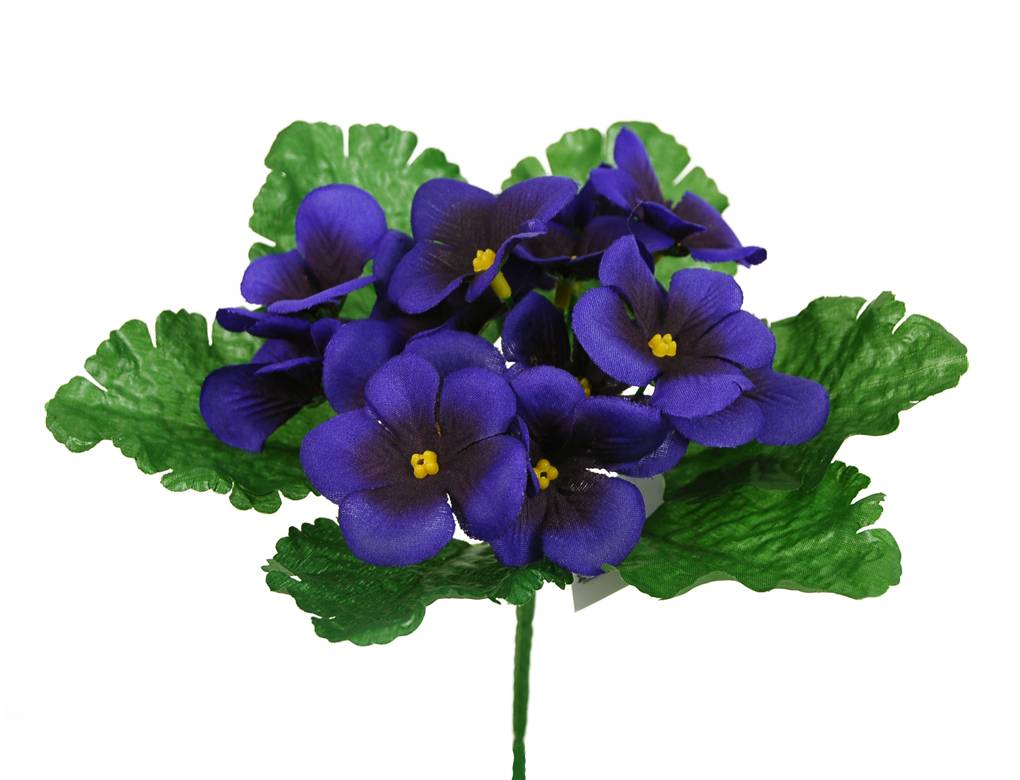 Sardeco - Piquet de fleurs de violettes artificielles H.20 cm