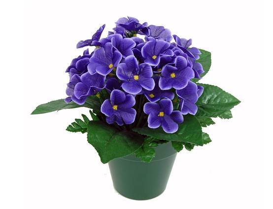 Sardeco - Coupe de fleurs artificielles violettes H.18 cm