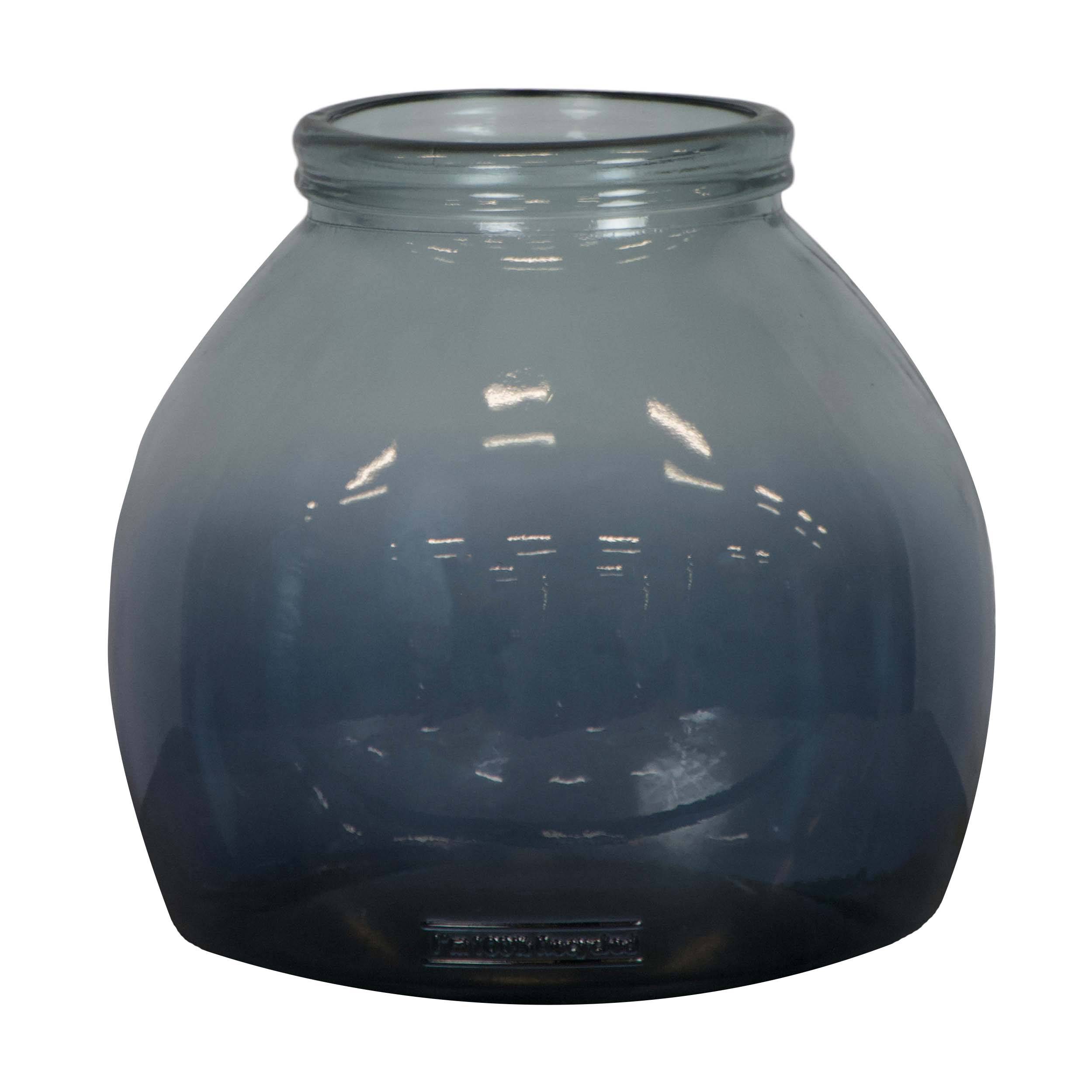 VASE VERRE RECYCLE D21X20CM