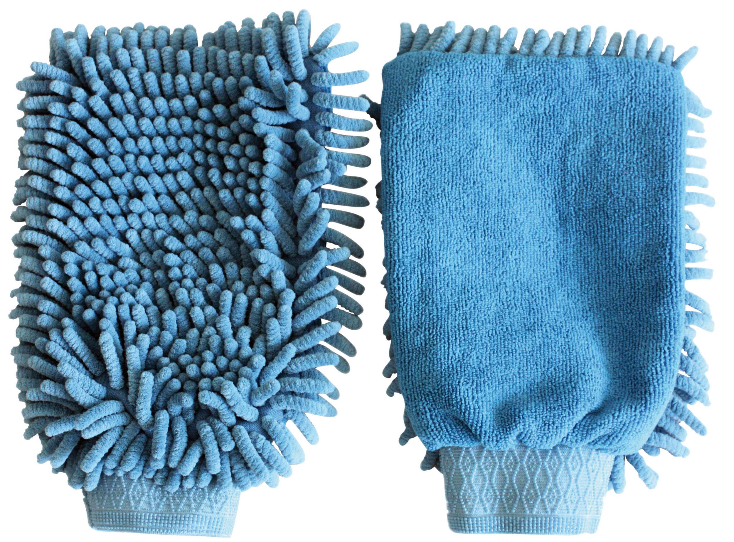 Gants de nettoyage Microfibre bleu