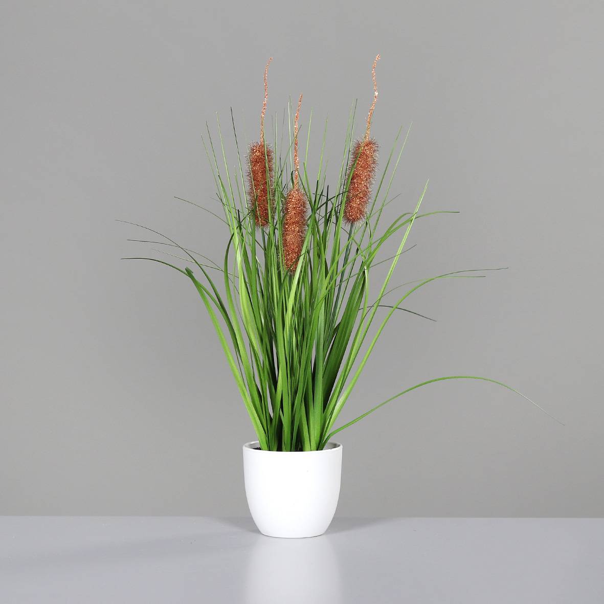 DPI - DPI - Herbe artificielle en pot avec infrutescence H.67 cm