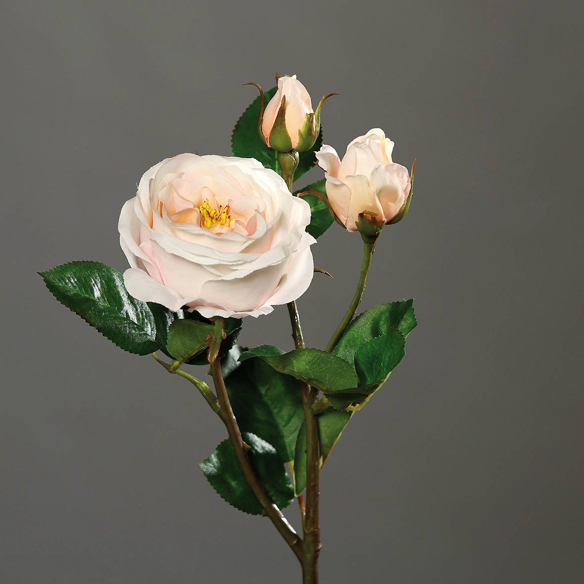 DPI - rose avec 1 fleur et 2 boutons, rose, 46 cm