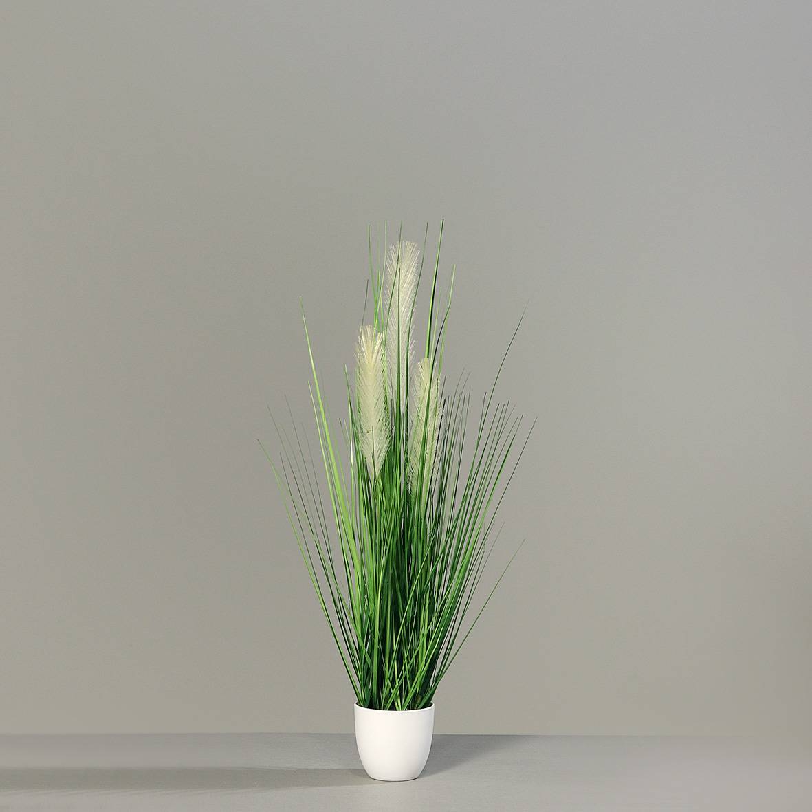 DPI - arrang. herbe, 80 cm en pot blanc
