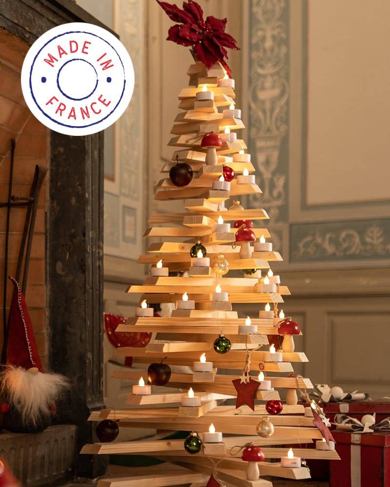 Mon Sapin Woody - Mon Sapin Woody - Sapin en bois modulable H.129 cm - Image 1
