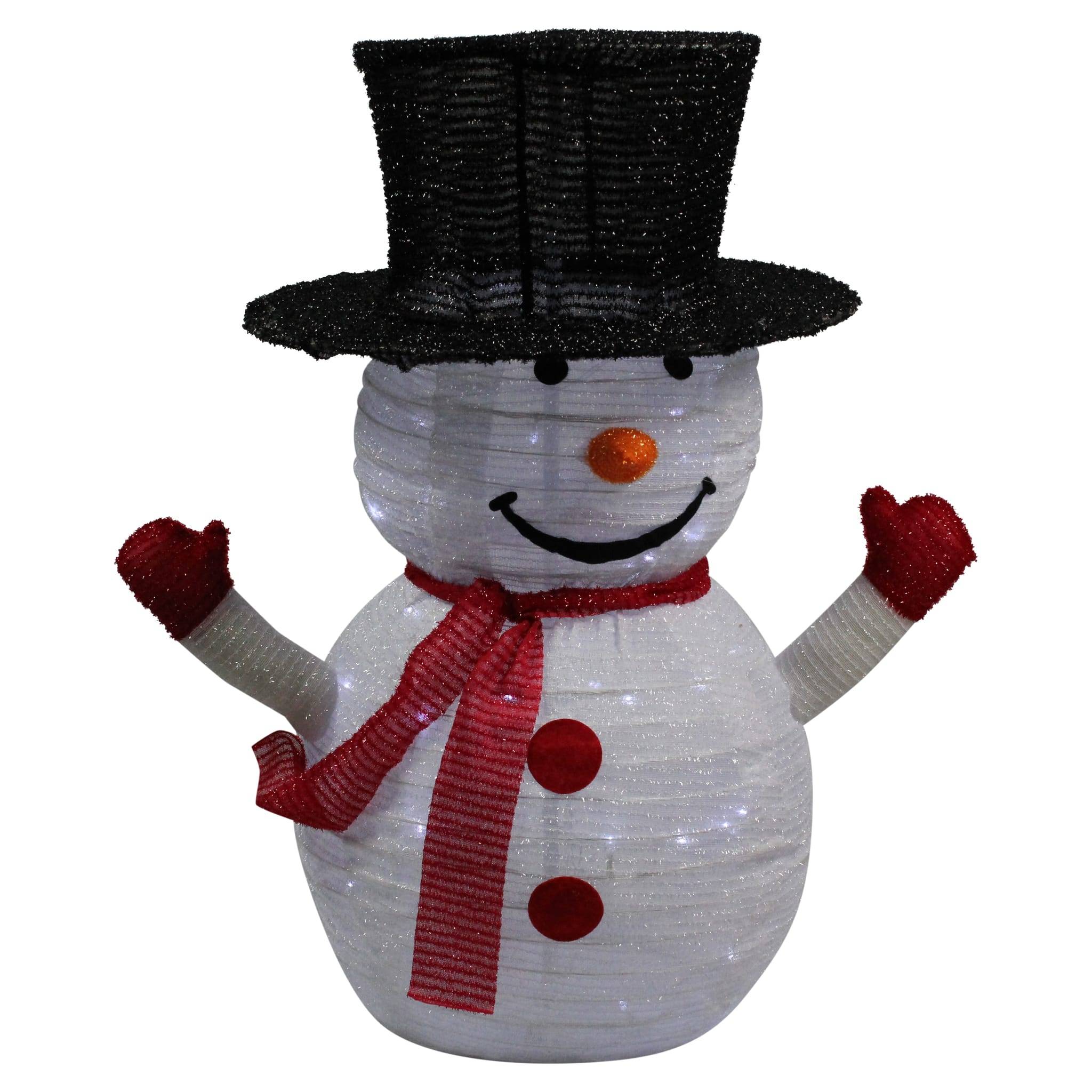 Peha - Bonhomme de neige rétractable 40LED 55x36x70cm sur pile extérieur - Imagen 2