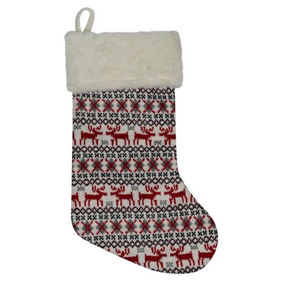 Peha - Peha - Chaussette Noël scandinave blanc L.26 x l.2 x H.45 cm