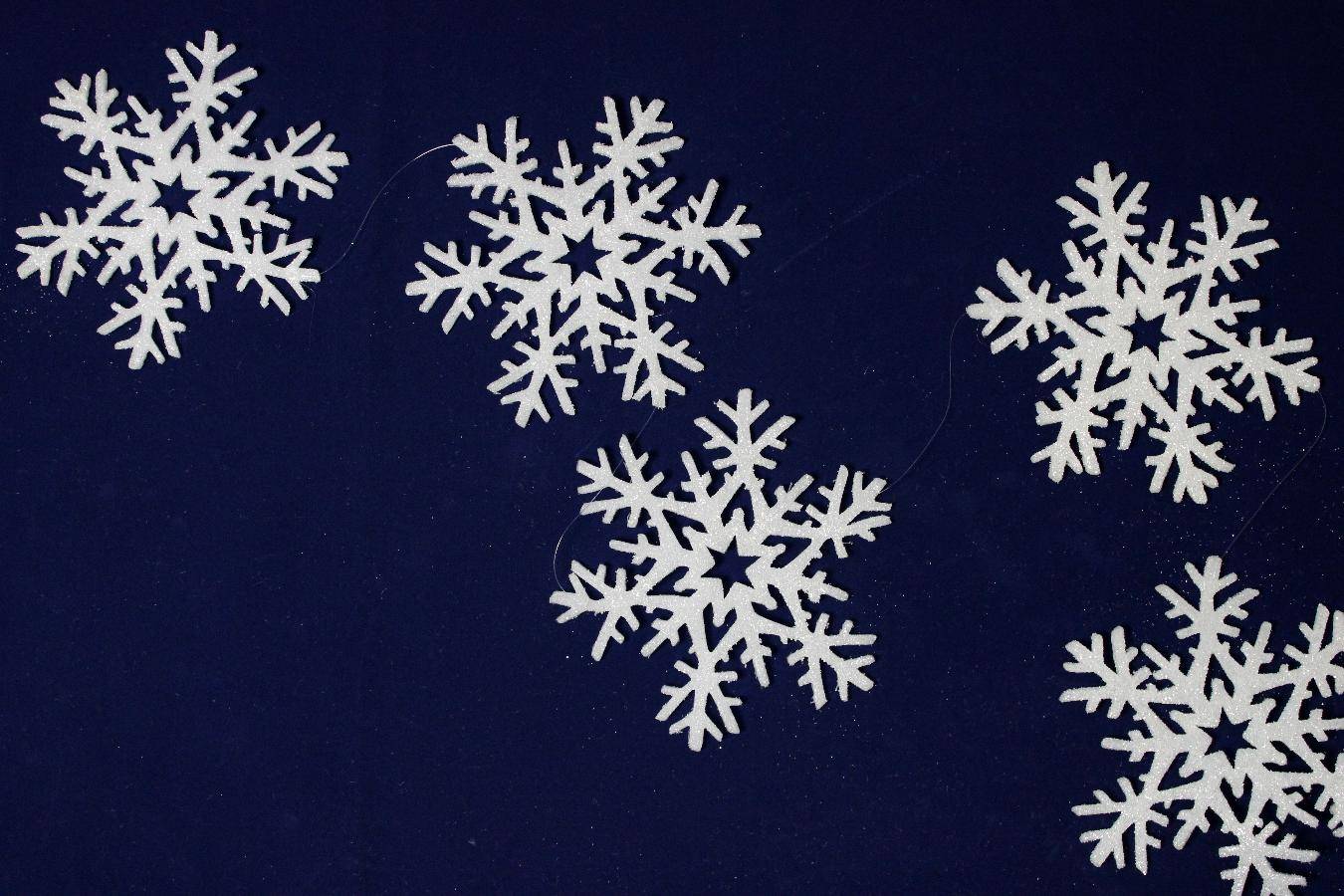 Peha - Peha - Guirlande flocons mousse blanc L.215 x Ø.20 cm