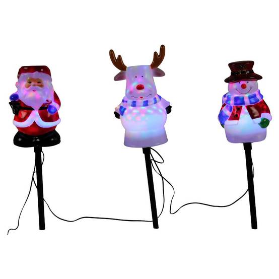 Peha - Pique de jardin 3 personnages 35.5cm LED extérieur