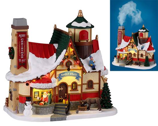 Lemax - Lemax - Le Chalet du Père Noël avec LED L.12 x l.24 x H.21 cm