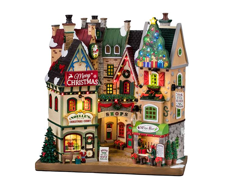 Figurine Lemax - Facteur à vélo et boite à lettre | Village de Noël