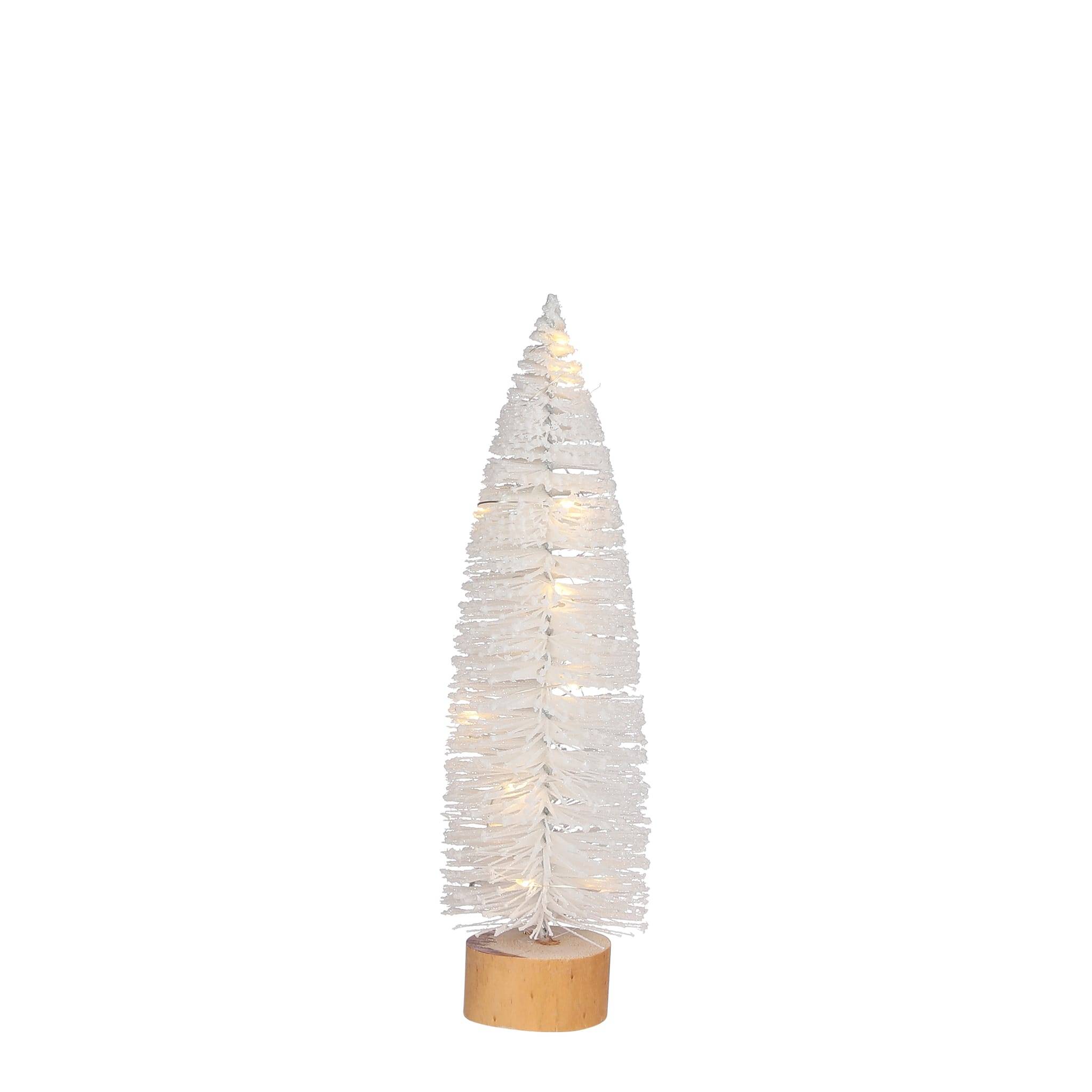 Arbre blanc led fonctionnant sur batterie -PE -Blanc- h25xd8cm