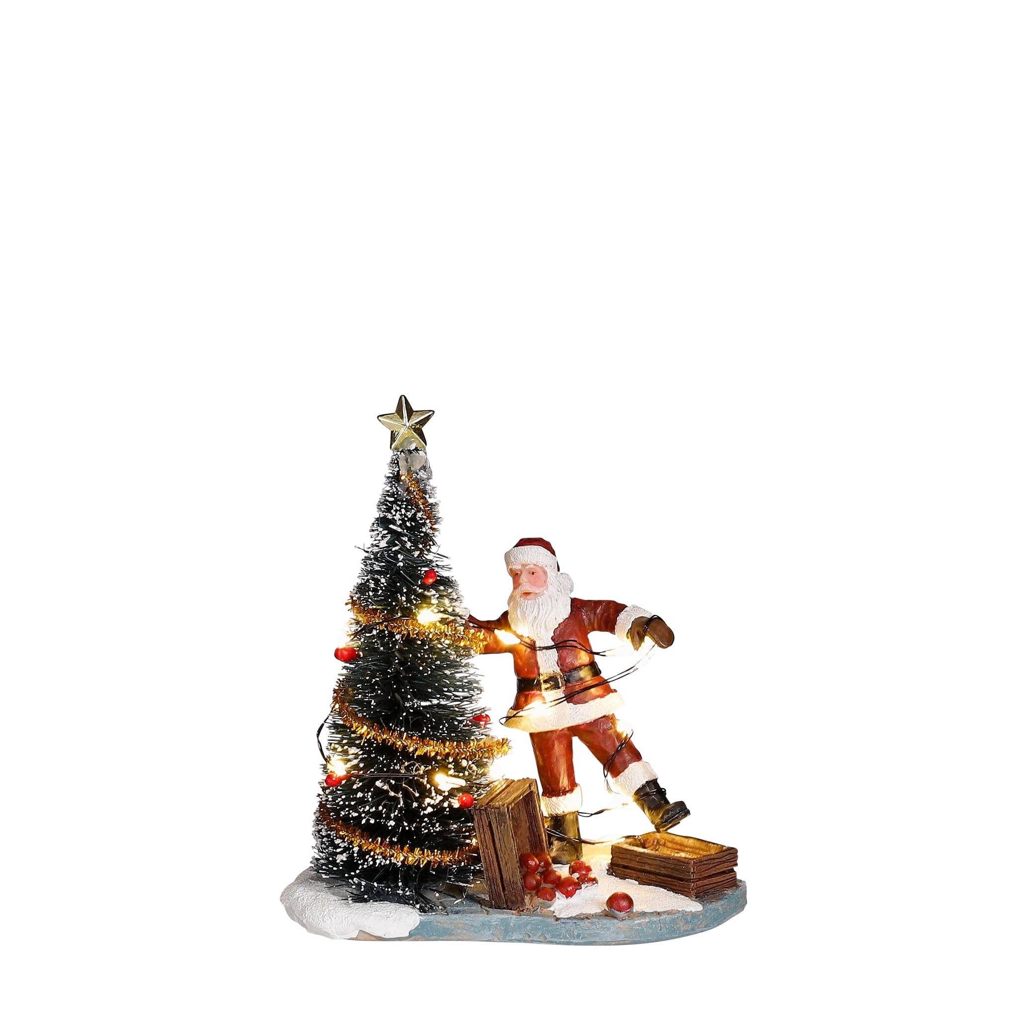 Clumsy Santa Fonc.surbatterie -polyresin-Multicol- l9,5xb6xh10cm