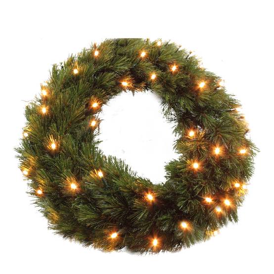 Forest frosted couronne led vert 72L TIPS 160 -Pvc-Vert- d60cm - Image 1