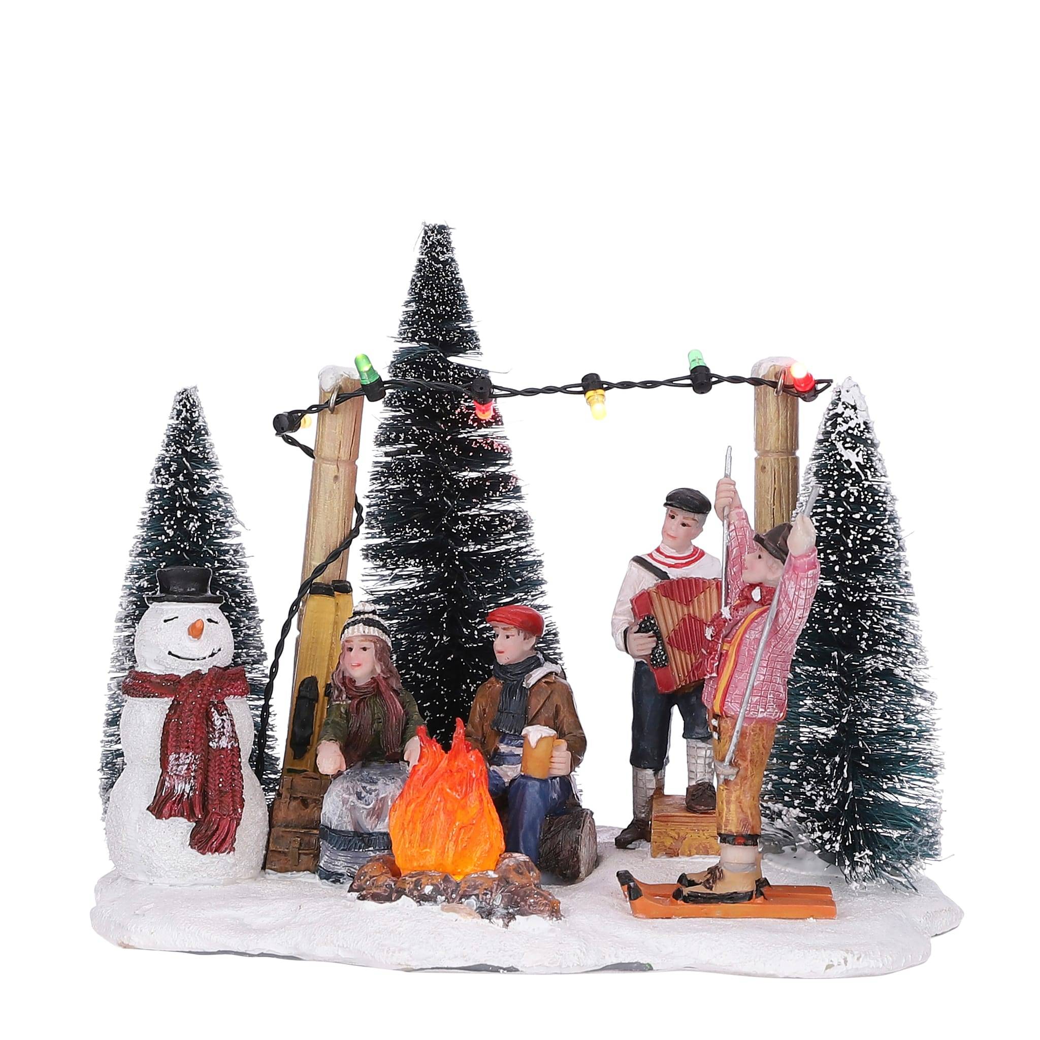 Piste party battery operated -polyresin-Blanc- l16xw12xh12,5cm
