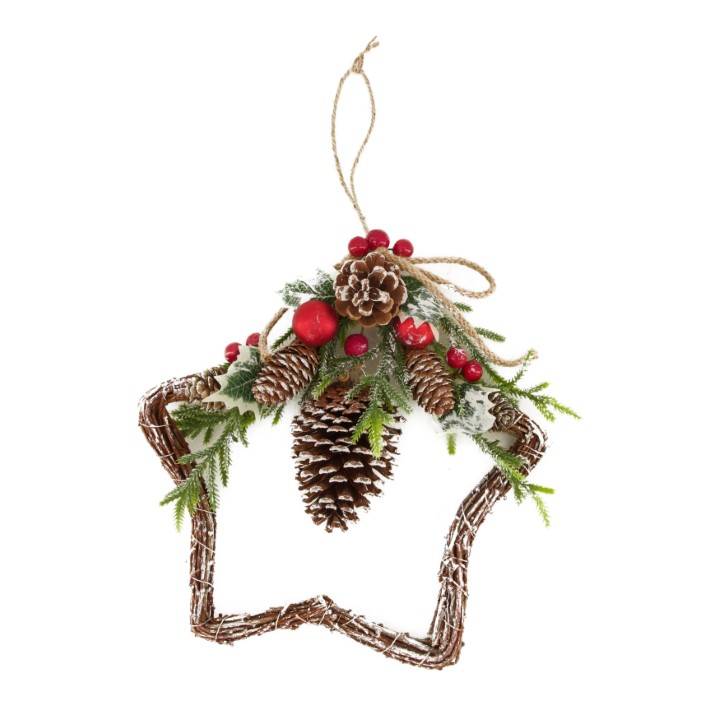 Couronne étoile à suspendre L.28 x l.7 x H.29 cm
