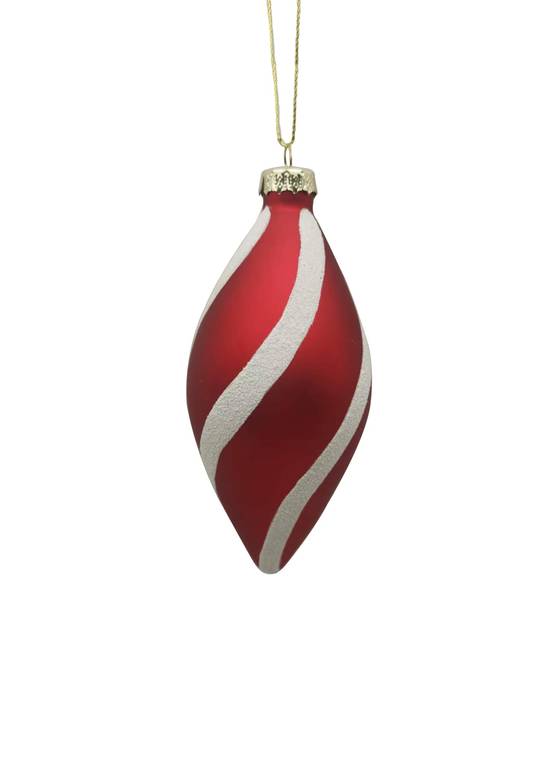 Ecloz - Suspension rayée Rouge et Blanche longue- Ecloz - Image 1