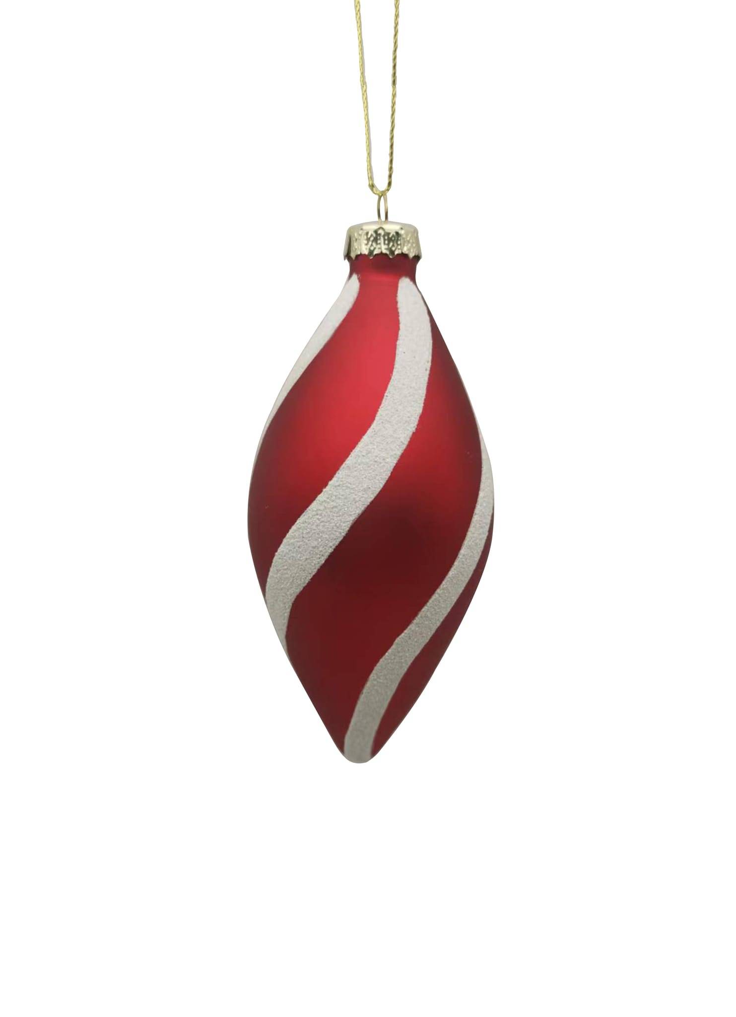 Ecloz - Suspension rayée Rouge et Blanche  longue- Ecloz
