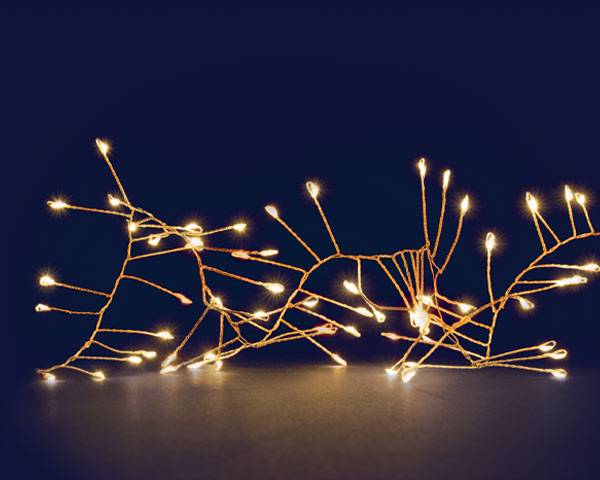 Blachere Illumination - Guirlande micro LED Blanc chaud Grappe L.32 x l.22,5 x H.43 cm - Imagen 1