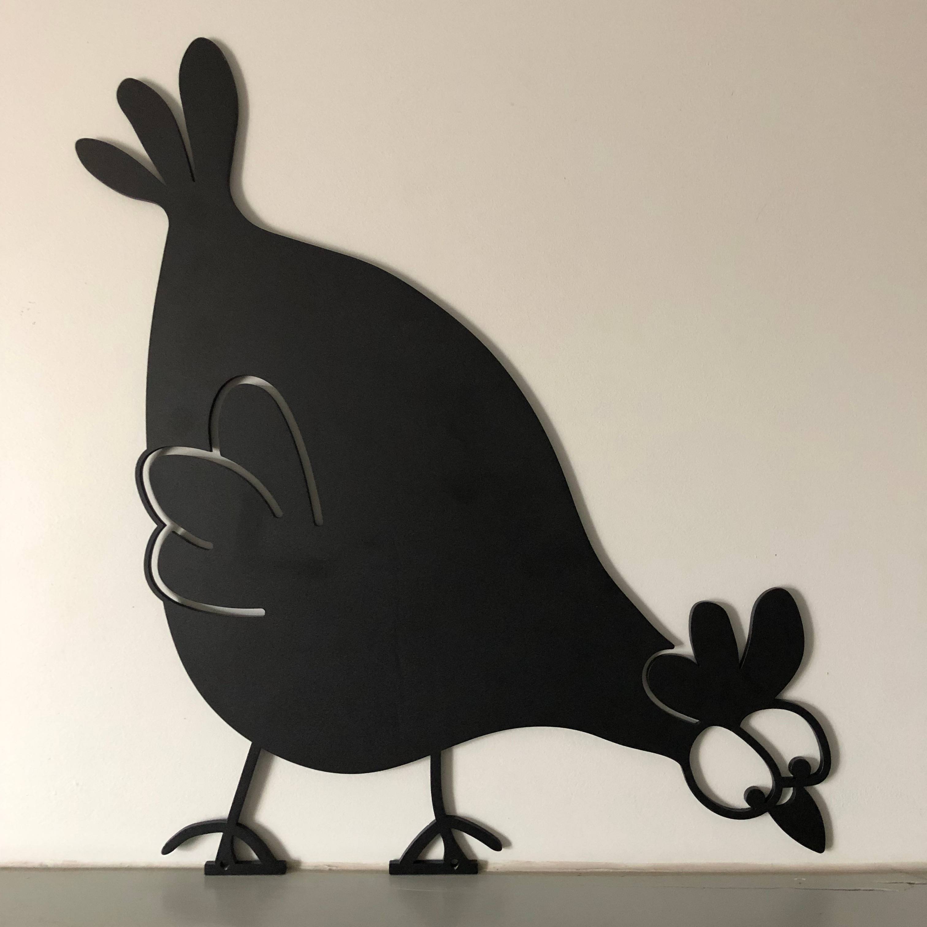 Poule suzette petit noir H.45 cm