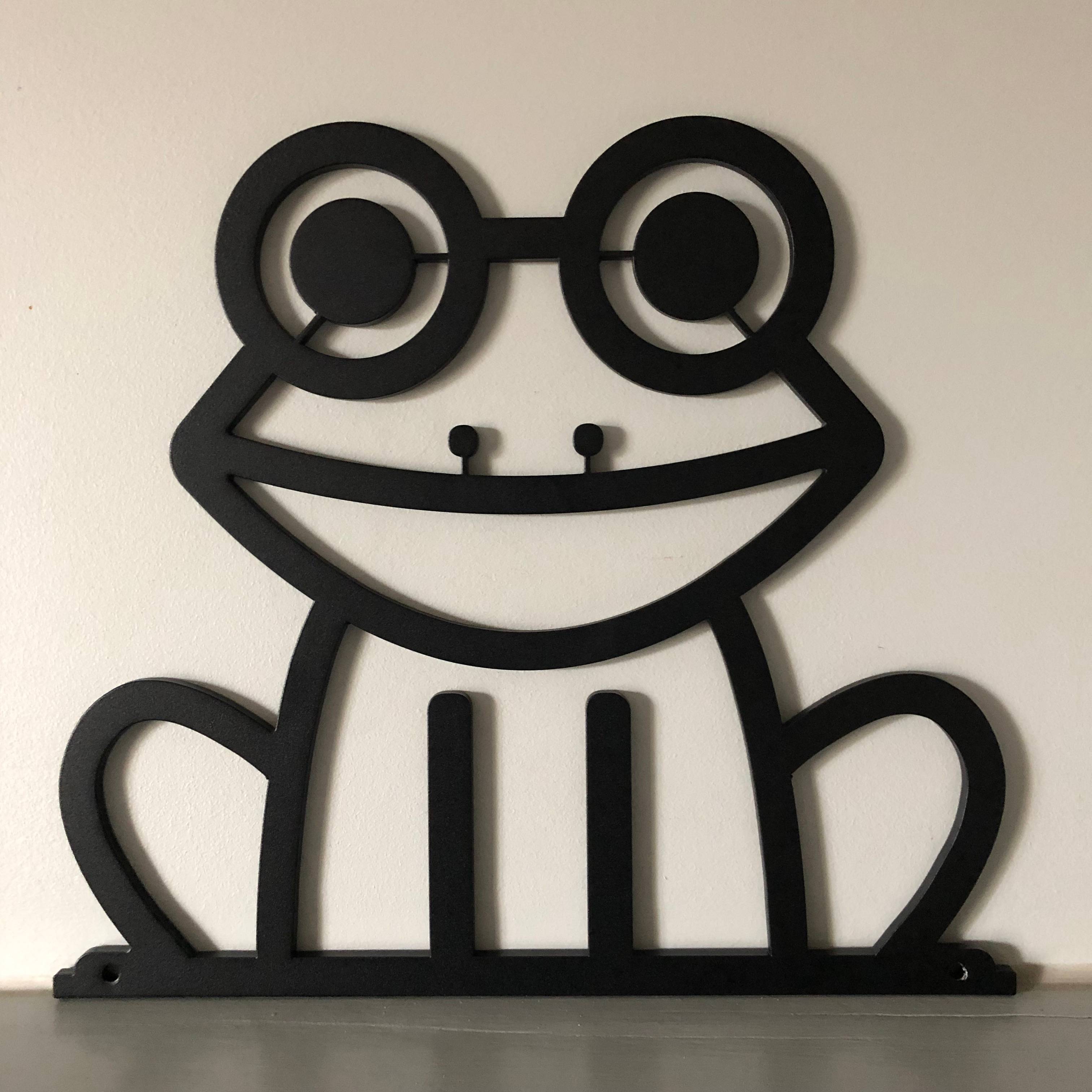 Grenouille henriette noir H.45 cm