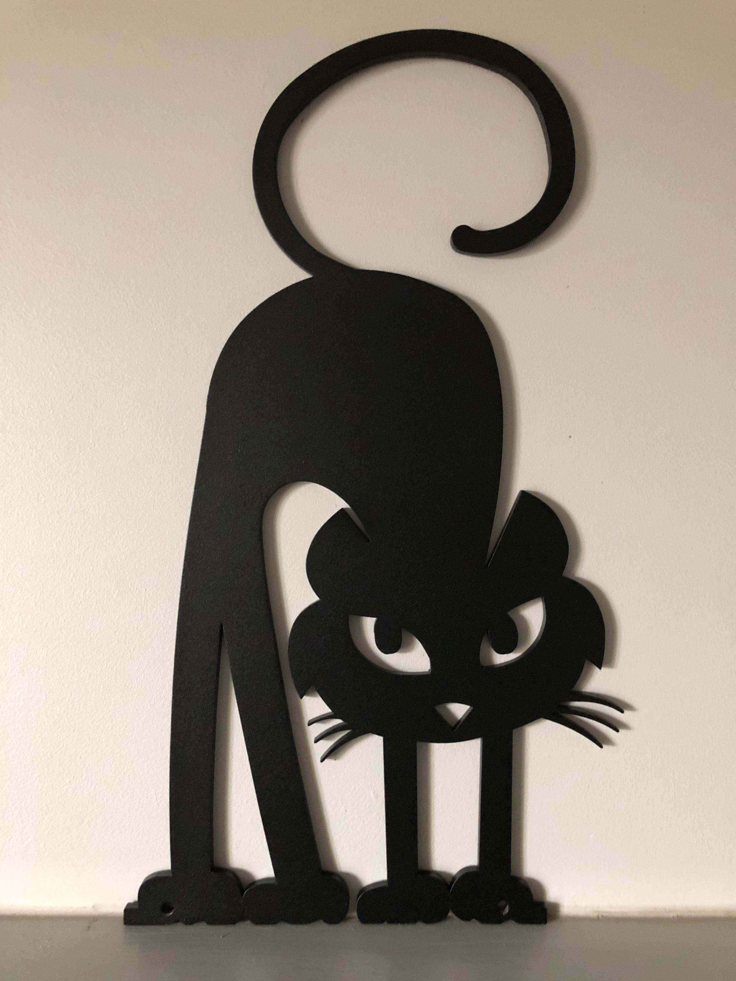 Chat gaston petit brut H.45 cm
