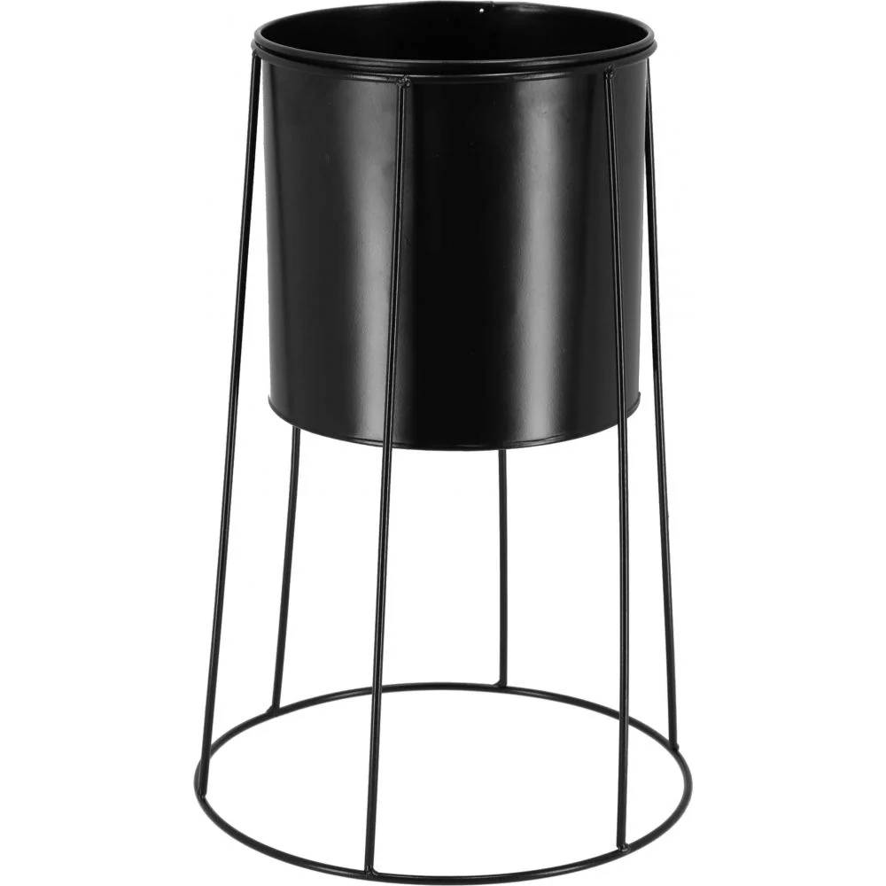 Soporte para plantas con maceta hierro negro Ø 31 cm H 47,40 cm – ESSCHERT DESIGN - Imagen 1