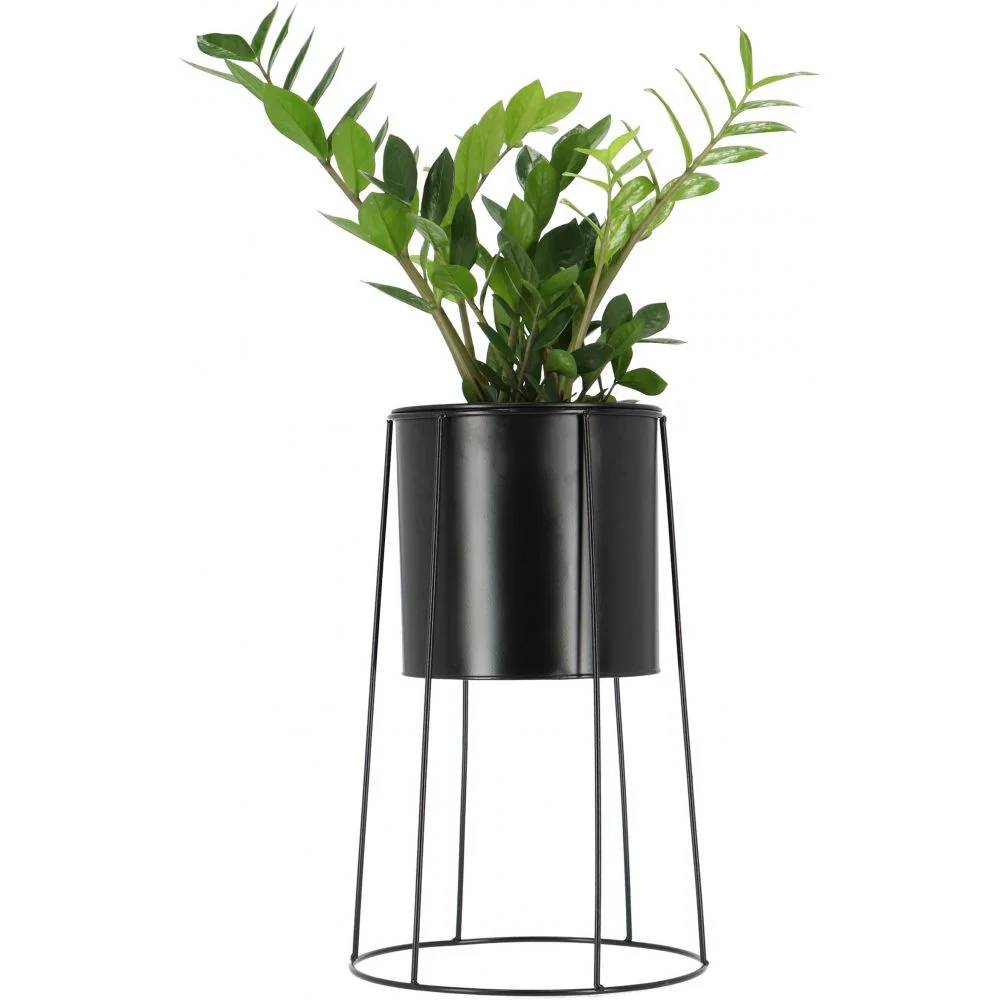Soporte para plantas con maceta hierro negro Ø 31 cm H 47,40 cm – ESSCHERT DESIGN - Imagen 2