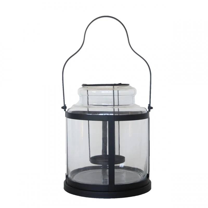 Lanterne tempête métal verre L. 21,8 cm l. 21 cm H. 21,9 cm – ESSCHERT DESIGN - Image 2