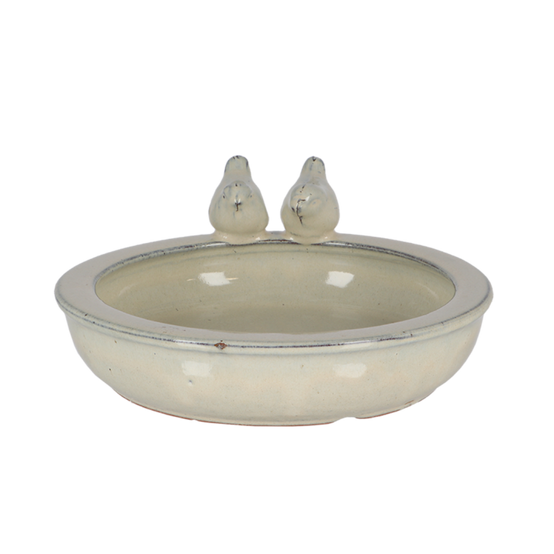 Bain d'oiseau rond en céramique blanc Ø26.9 cm H.10.9 cm - Esschert design bv 1 - Image 4