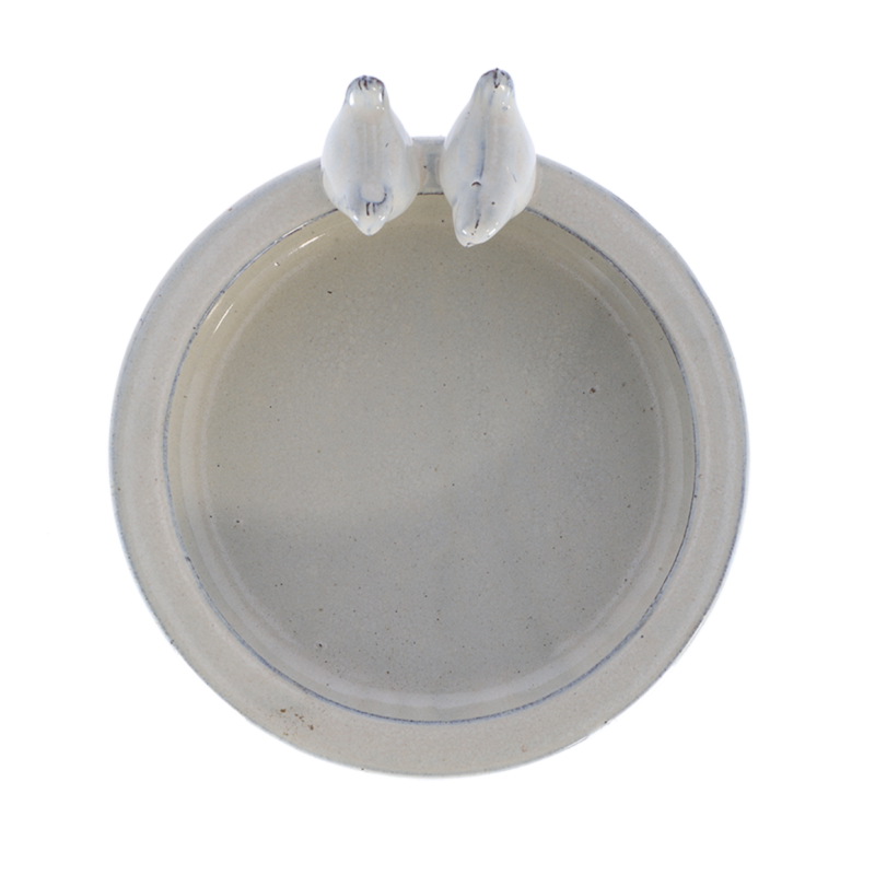 Bain d'oiseau rond en céramique blanc Ø26.9 cm H.10.9 cm - Esschert design bv 1 - Image 7