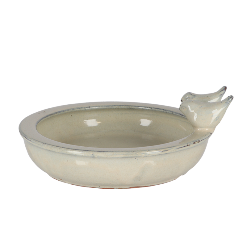 Bain d'oiseau rond en céramique blanc Ø26.9 cm H.10.9 cm - Esschert design bv 1 - Image 9