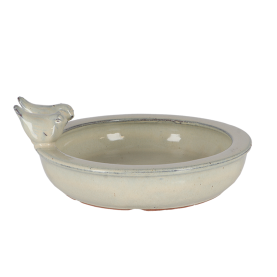 Bain d'oiseau rond en céramique blanc Ø26.9 cm H.10.9 cm - Esschert design bv 1 - Image 3