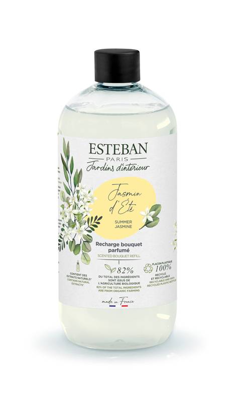 Esteban - Recharge de parfum pour bouquet parfumé - Jasmin d'Été 500 ml